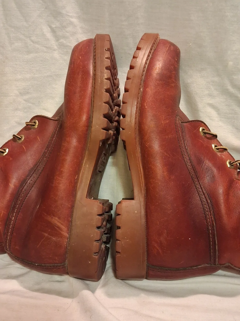 Herman Survivors Leather Waterproof Men's Brown Lace-Up Leather Work Boots 9 1/2